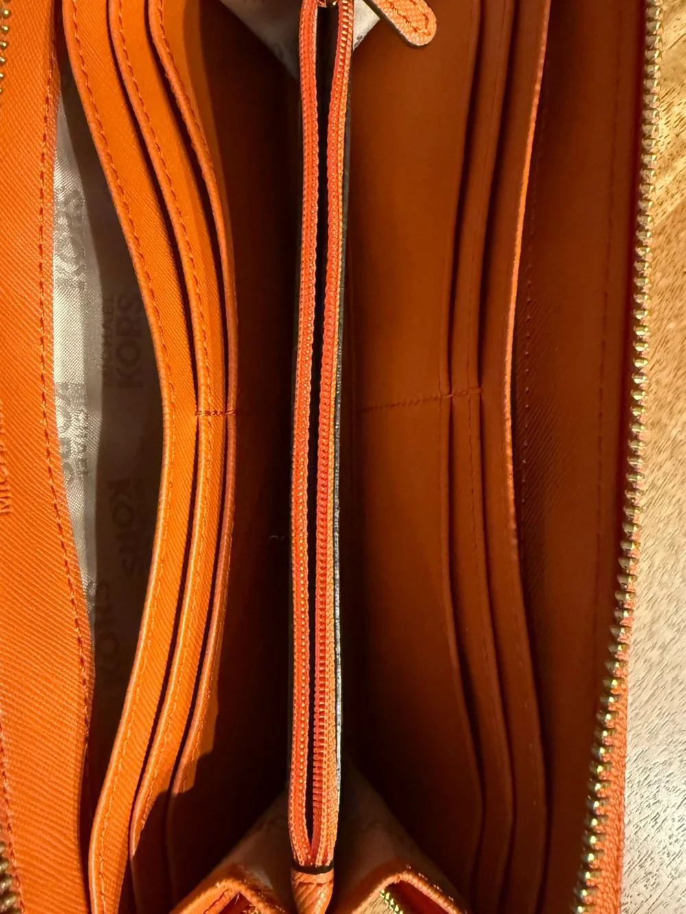 Michael Kors Signature Orange Tote with Matching Wallet